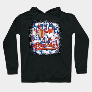 I'm Just Here For The Snacks Baseball 4th Of July Hot Dog Hoodie